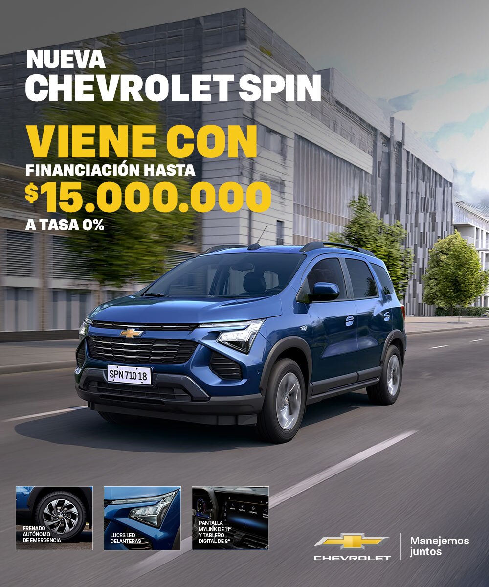 Con promoción de financiamiento y Tasa ideal podrás tener tu Chevrolet Spin