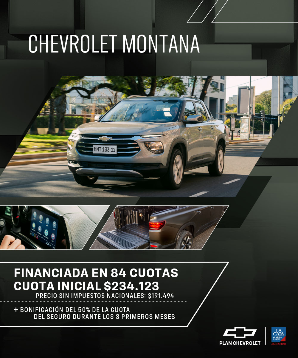 Chevrolet Montana financiada en 84 cuotas